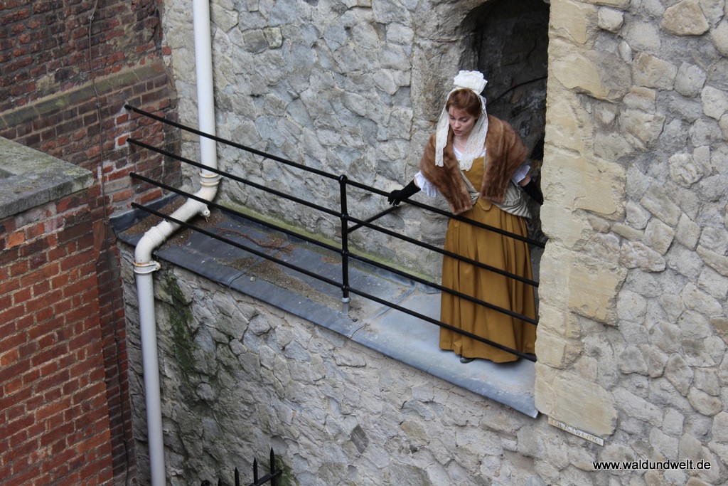Ab und zu werden im Tower auch Szenen der Geschichte von Schauspielern für die Besucher nachgespielt.